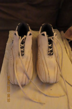 FootJoy 10.5M Men's Greenjoys Golf Shoe White Lace Up Soft Spike  VGC