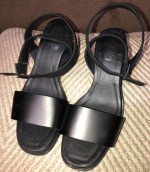 COS black leather shoes