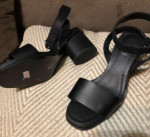 COS black leather shoes