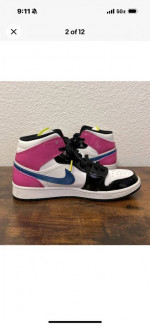Nike Jordan 1 Mid SE Cyber Active Fuchsia Size 8.5 Shoes 2020