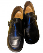 Doctor Marten Unisex Black Shoes with Side Buckle Mens 5/Womens7