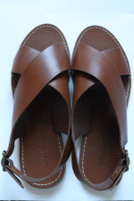 New Women's Size 7.5 Madewell Brown Leather Sandals Shoes