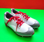 ADIDAS Fitfoam Leather Women's Golf Shoes White-Grey-Red, Size 7.5