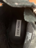 Steve Madden Wedgie Black Shoes Size 6.5