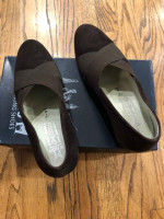 Mephisto Women's Brown Suede Wedge Shoes size 9 1/2