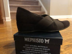 Mephisto Women's Brown Suede Wedge Shoes size 9 1/2