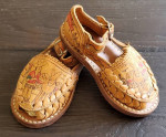 Vintage Toddler Mexican Leather Sandals Shoes 1950’s
