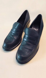 Franco Sarto Navy Leather Shoes