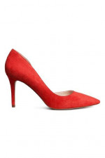 Suede court shoes red ladies 7 [BRAND NEW]
