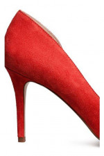 Suede court shoes red ladies 7 [BRAND NEW]