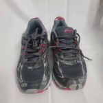 Gray ASICS camouflage women's running shoes size 6 and 1/2