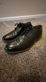 Men’s Black leather dress shoes Nunn Bush size 8.5 lightly worn