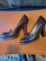 Sam Edleman ladies Croc and leather shoes sz 7 med