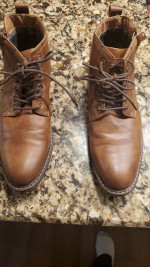 MADDEN M. DANIEL LEATHER SHOES/BOOTS BROWN 9.5 PRE-OWNED