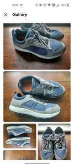 LL Bean Sneakers Mens Size 11 Trail Hiking Shoes Blue Indigo Mountain