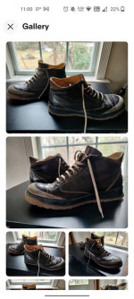 Old Sail Boots Men's Italian Lace Up High Top Fashion Shoes Leather Boots Size 1