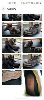 Old Sail Boots Men's Italian Lace Up High Top Fashion Shoes Leather Boots Size 1