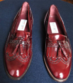 Mario Bruni SHOES, LOAFERS, SLIP-ON NEW Men's Leather Burgundy Sz. 8-8