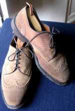 Allen Edmonds Men's Big Sur Brown suede Oxford Wingtip 9 D shoes