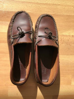 Minnetonka Brown Leather Boat Shoes, Mens size 13