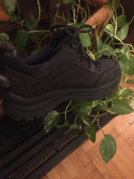 Lands End Hiking Boots Black Leather Outdoor Shoes LIKE NEW