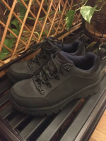 Lands End Hiking Boots Black Leather Outdoor Shoes LIKE NEW