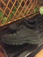 Lands End Hiking Boots Black Leather Outdoor Shoes LIKE NEW