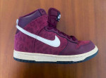 Nike Dunk High Leopard Burgundy Lace Up Sneaker Shoes Women