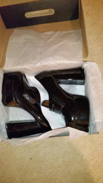 Oxford high heels shoes