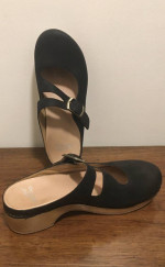 Dansko Mary Jane “Britney” Black Leather Slip On Shoes 7.5 -8 US / 38 EU