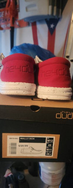 Scarlet and gray hey dudes shoes