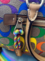 Coach Pride Rowan Satchel Purse Bag Rainbow