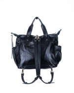 Nena & Co H&S Hummingbirds Black Leather Convertible Day Bag (BNWT)