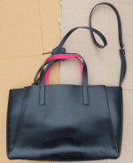 Kate Spade Black Sweetheart Pink Leather Tote - Very good Condition,