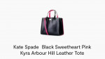 Kate Spade Black Sweetheart Pink Leather Tote - Very good Condition,