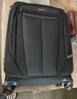 Samsonite Large Black Checked 4 Wheel Roller Bag Nice