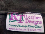 KT Leather Designs multi-color large triangle bag