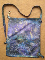 KT Leather Designs multi-color large triangle bag