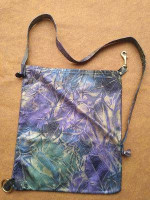 KT Leather Designs multi-color large triangle bag