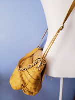 NWOT Chi by Carlos Falchi Lambskin and Snakeskin Shoulder Bag