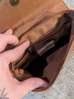 Faux Leather Side Bag Purse