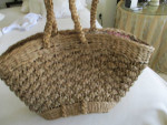 Oversized straw bag