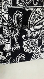 Vera Bradley Large Black and White Paisley Tote Bag