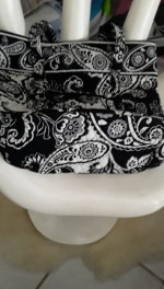Vera Bradley Large Black and White Paisley Tote Bag