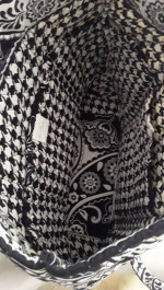 Vera Bradley Large Black and White Paisley Tote Bag