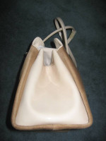 Authentic Bulgari Twist Bag Pony/Patent Beige