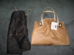 Authentic Bulgari Twist Bag Pony/Patent Beige