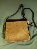 Brahmin Shoulder bag/Purse. Gold with Black Trim.