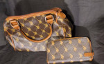 Dark Brown and Tan Polo by Ralph Lauren Bag with Matching Wallet