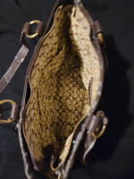 Coach Multicolored Suede, Canvas and Leather Bag
